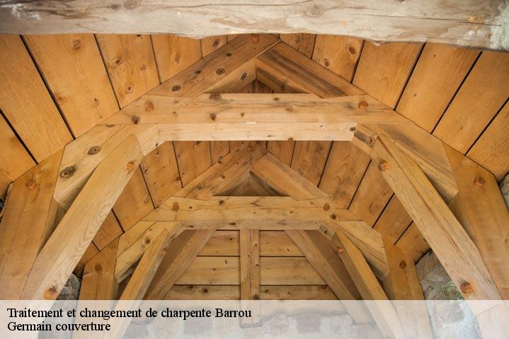 Traitement et changement de charpente  barrou-37350 Germain couverture