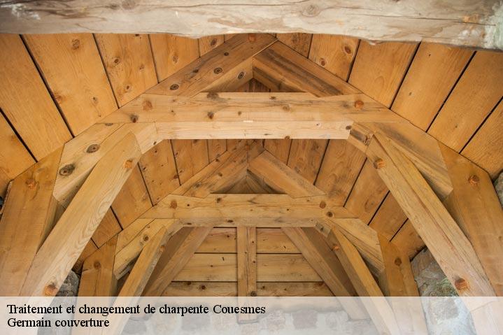 Traitement et changement de charpente  couesmes-37330 Germain couverture