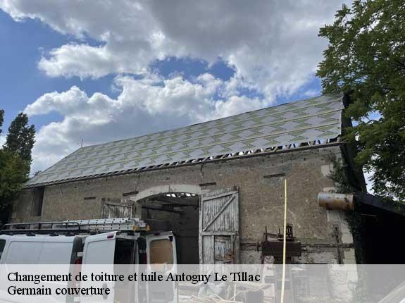 Changement de toiture et tuile  antogny-le-tillac-37800 Germain couverture